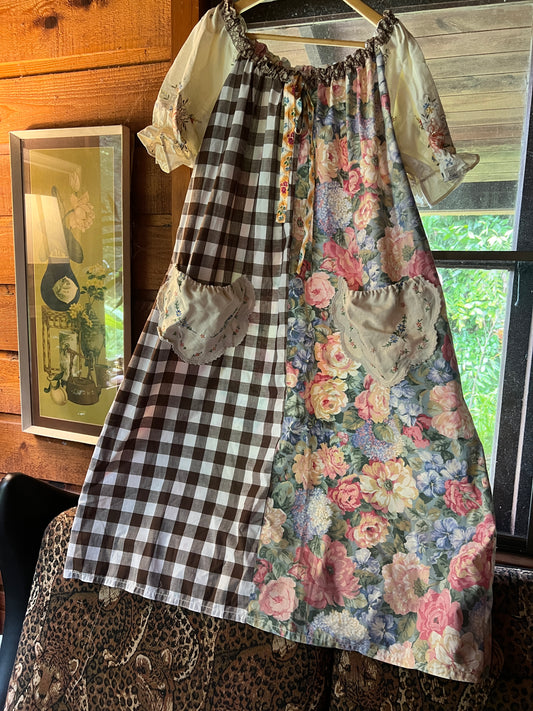 Cocoa Gingham Smock