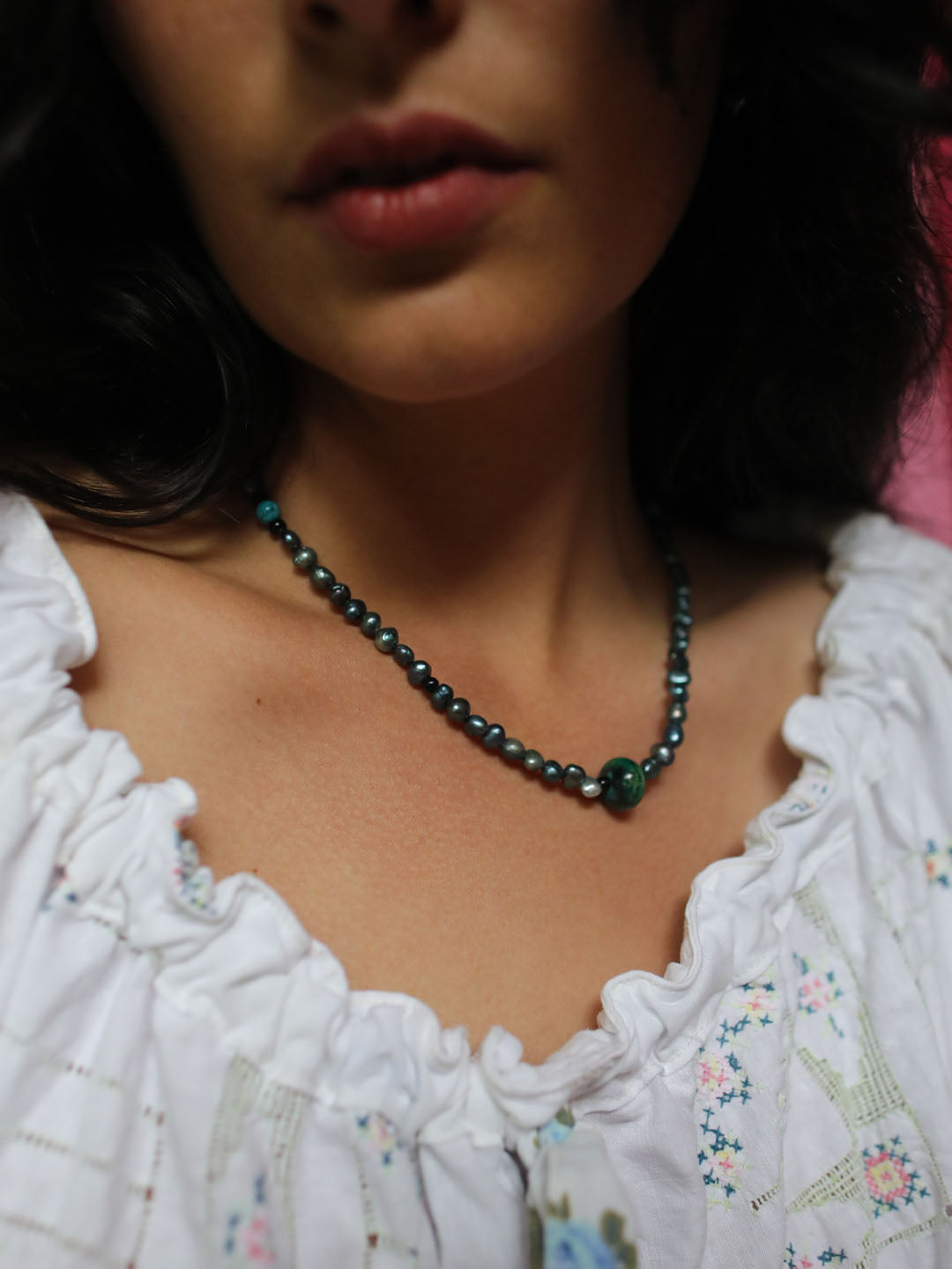Peacock Pearl Necklace