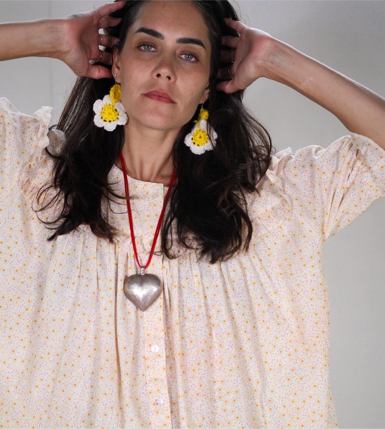 Daisy Crochet Earrings