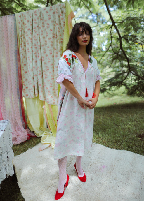 Strawberry Pink Daisy Dress