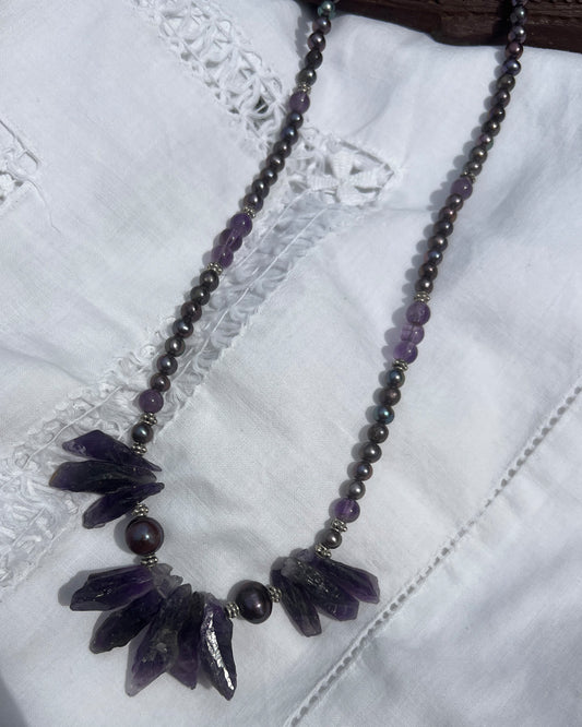 Amethyst Crystal Heirloom Necklace