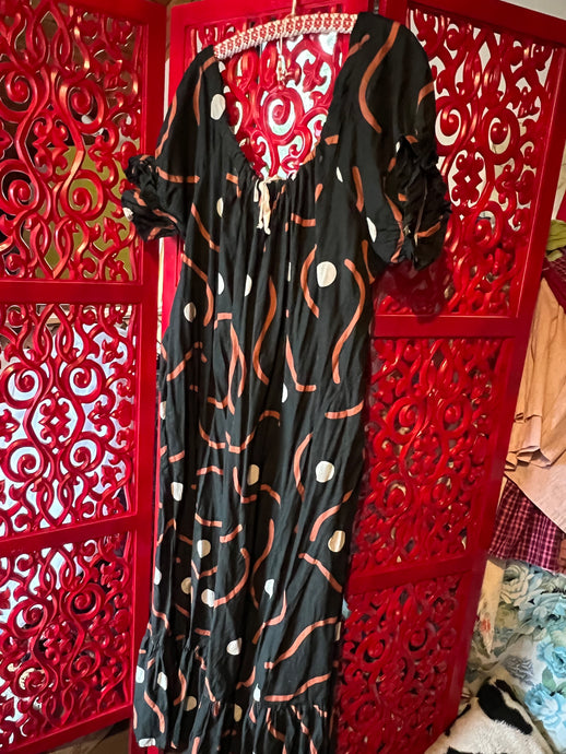 Squiggly Smock Dress