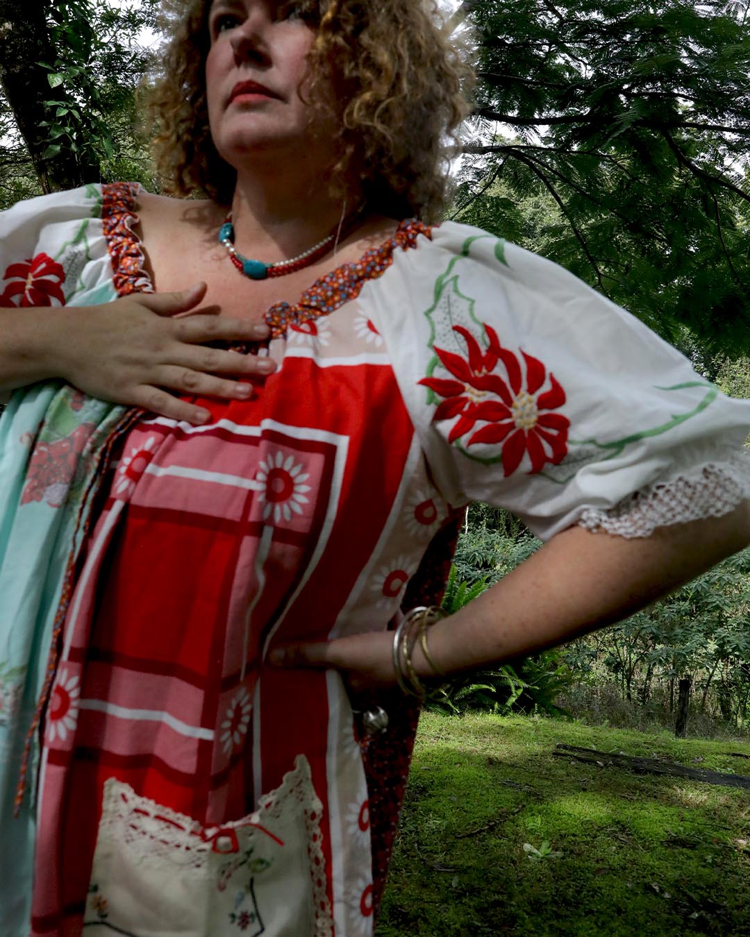Red Orchid Astrid Smock