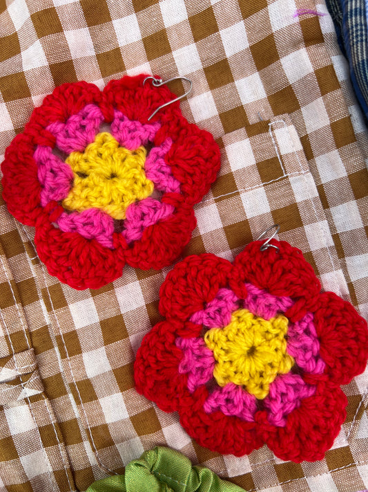 Poppy Crochet Earrings