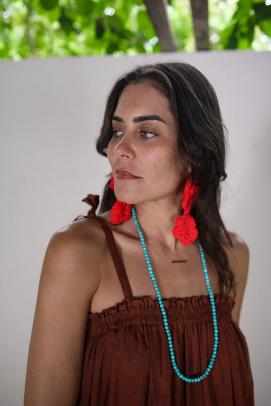 Rose Crochet Earrings